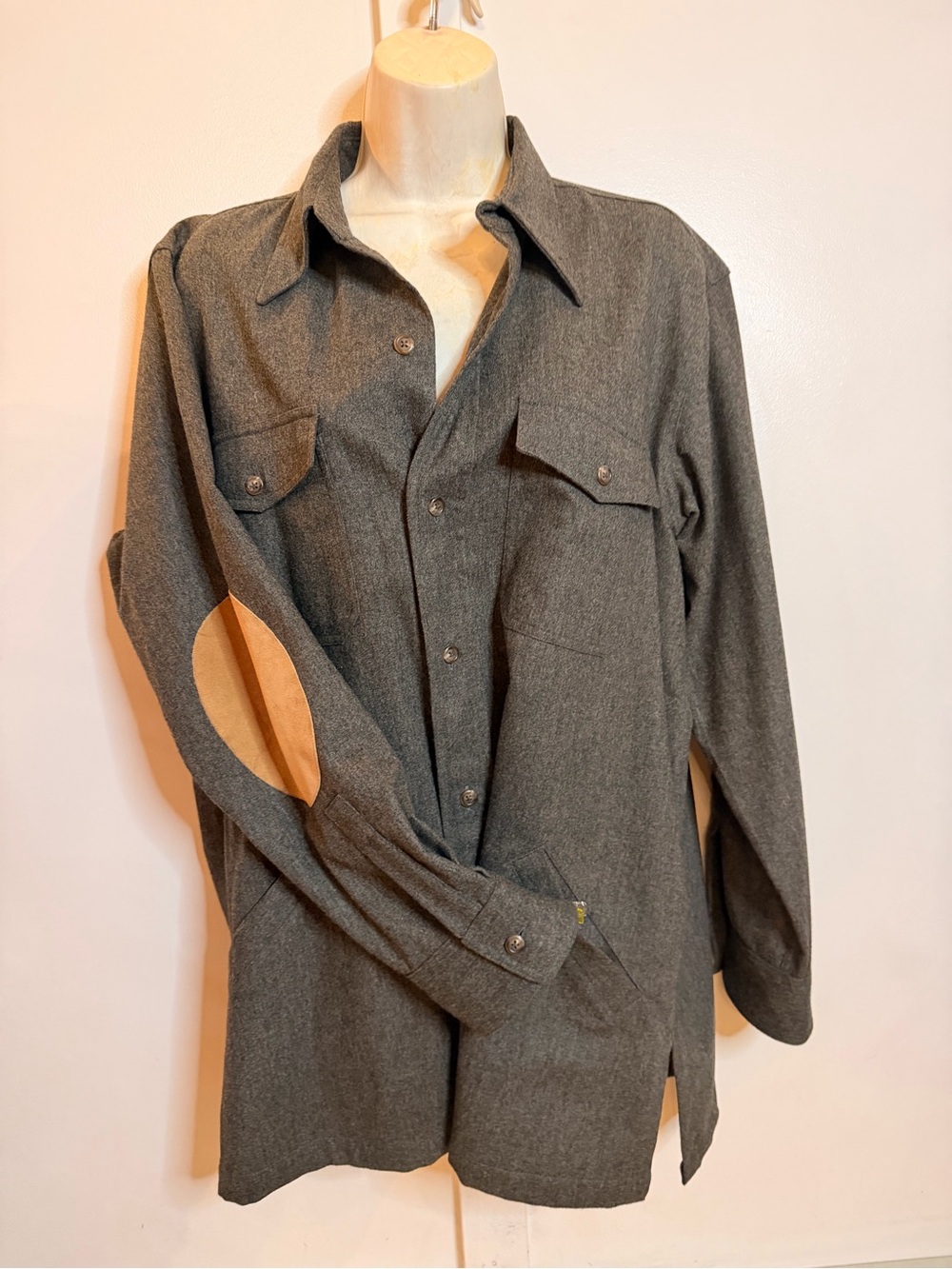 Vintage RALPH Ralph Lauren Blue Label Gray Button-Front Casual Shirt Jacket - Picture 2 of 8